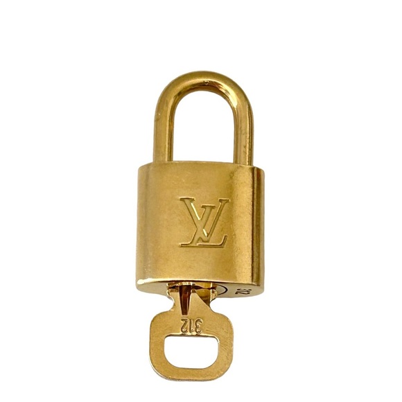 LOUIS VUITTON Gold Lock & Key #312 Set - Picture 2 of 6